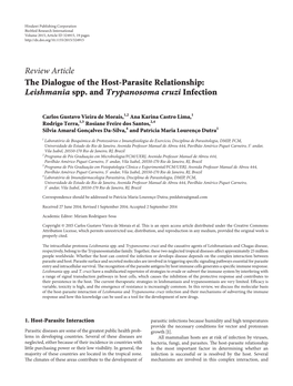 Review Article the Dialogue of the Host-Parasite Relationship: Leishmania Spp. and Trypanosoma Cruzi Infection