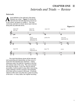 Chapter One — Intervals and Triads