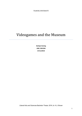 Videogames and the Museum