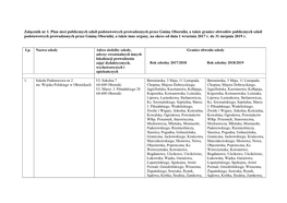 Załącznik Nr 1. Plan Sieci Publicznych Szkół Podstawowych Prowadzonych Przez Gminę Oborniki, a Także Granice Obwodów