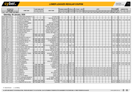 Lower Leagues Regular Coupon 03/01/2020 11:32 1 / 13