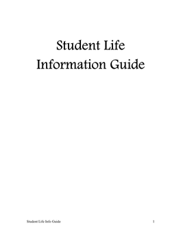 Please Think of All Information That You Think Incoming Students Will