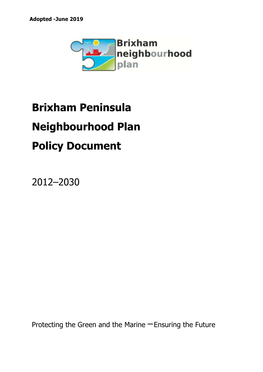 Brixham Peninsula Neighbourhood Plan 2012-2030