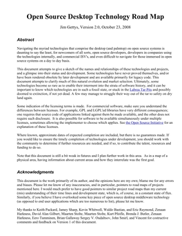 Open Source Desktop Technology Formal