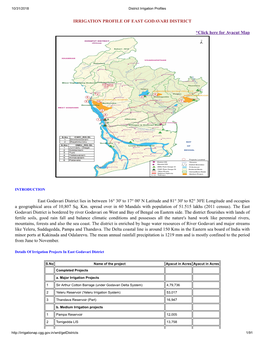 Irrigation Profile East Godavari