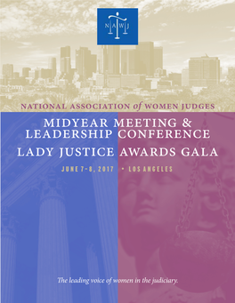 Midyear Meeting & Leadership Conference Lady Justice Awards Gala