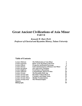 Great Ancient Civilizations of Asia Minor PART II