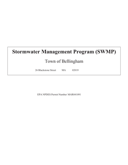 Stormwater Management Program (SWMP) Town of Bellingham