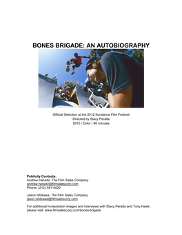 Bones Brigade: an Autobiography