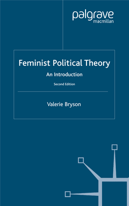 Feminist Political Theory: an Introduction