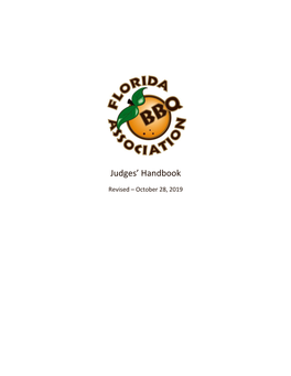 Judges' Handbook