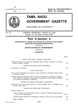 Tamil Nadu Government Gazette