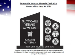 Veteran's Memorial Powerpoint Presentation