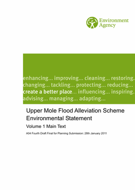 Upper Mole Flood Alleviation Scheme Environmental Statement Volume 1 Main Text