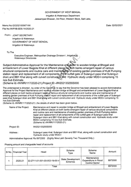 Ir to Wooden Bridge at Bhogali and Th Banks Emergent Repair of Various Of