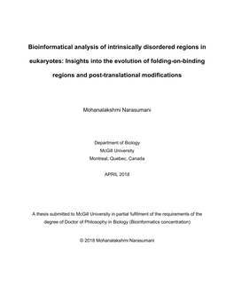 Bioinformatical Analysis of Intrinsically Disordered Regions in Eukaryotes: Insights Into the Evolution of Folding-On-Binding