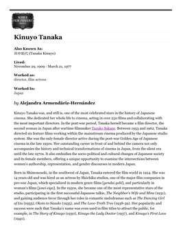 Kinuyo Tanaka