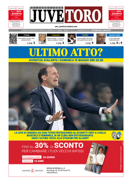 Juventus-Atalanta | Domenica 19 Maggio Ore 20.30