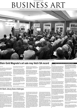 Slain Gold Magnate's Art Sale May Fetch SA Record