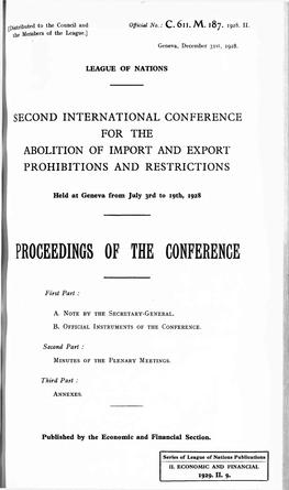 Proceedings of the Conference