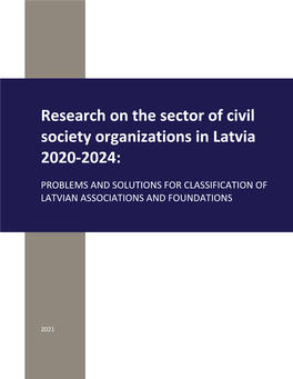 Research on the Sector of Civil Society Organizations in Latvia 2020-2024