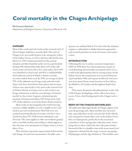Coral Mortality in the Chagos Archipelago