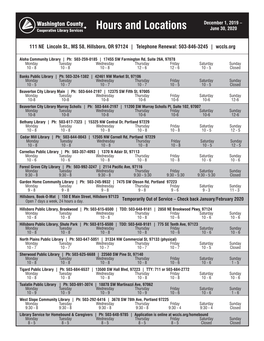 WCCLS Hours Fall 2019