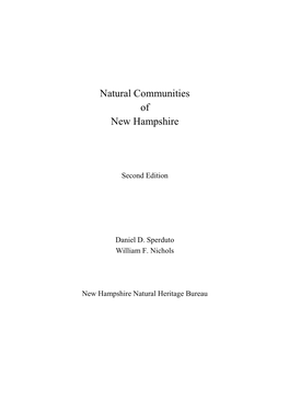 Natural Communities of New Hampshire