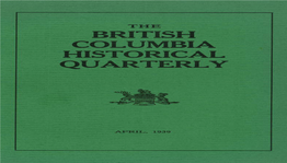 British Columbia Historical Quarterly