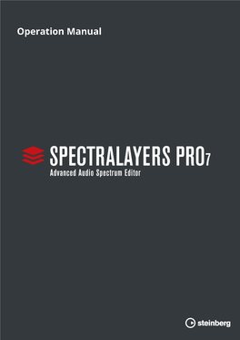 Spectralayers Pro 7 Operation