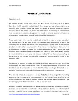 VEDANTA DARSHANAM Apr 10