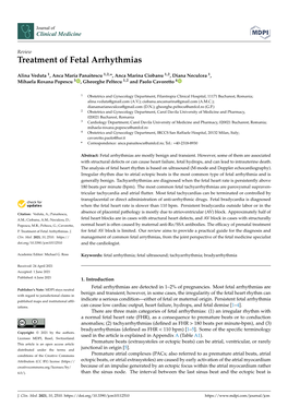 Treatment of Fetal Arrhythmias