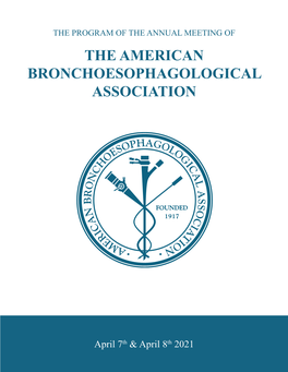 The Program of the Annual Meeting of the American Bronchoesophagological Association