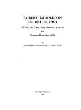 ROBERT MIDDLETON (Ca