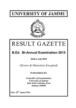 Result Gazette