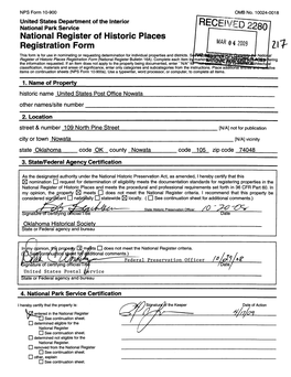 National Register of Historic Places to Nominate Properties for Listing Or Determine Eligibility for Listing, to List Properties, and to Amend Existing Listings