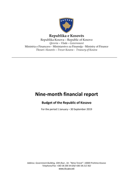 Nine-Month Financial Report