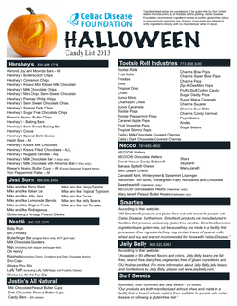 Candy List 2013