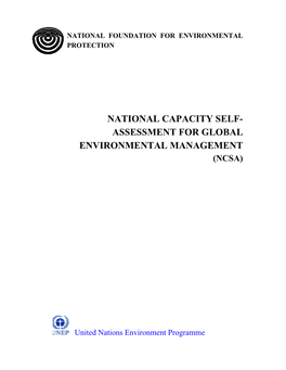 National Capacity Self- Assessment for Global Environmental Management (Ncsa)