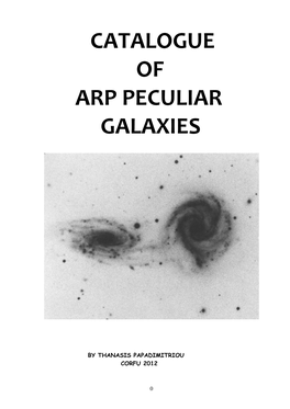 Catalog of Arp Peculiar Galaxies