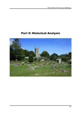 Part 5: Historical Analysis