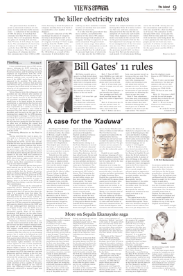 Bill Gates' 11 Rules Ficient Persistence, and for Putting Too Much Emphasis on Negotiations with the LTTE