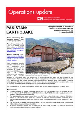 Pakistan: Earthquake October 2009