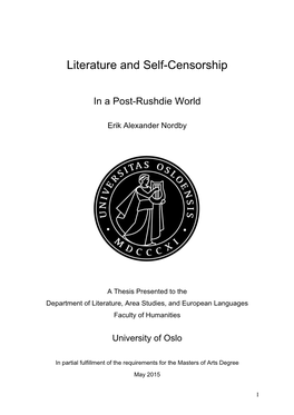 Literature and Self-Censorship