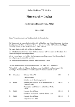 Firmenarchiv Locher