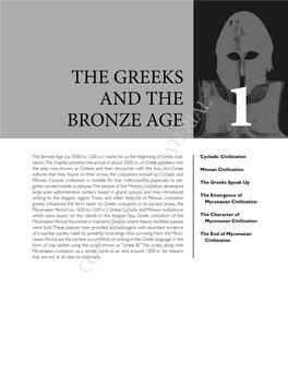 The Greeks and the Bronze Age 1