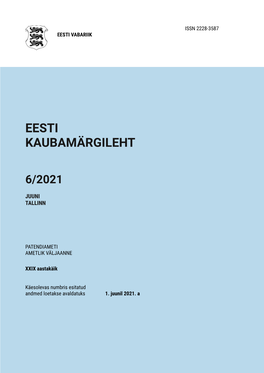 Eesti Kaubamärgileht 6/2021 3