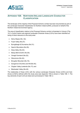 Appendix 10A Northern Ireland Landscape Character Classification