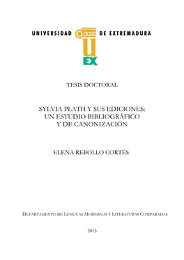 Sylvia Plath Y Sus Ediciones: Un Estudio Bibliográfico Y De Canonización