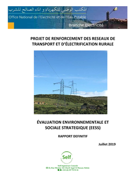 Projet De Renforcement Des Reseaux De Transport Et D’Électrification Rurale